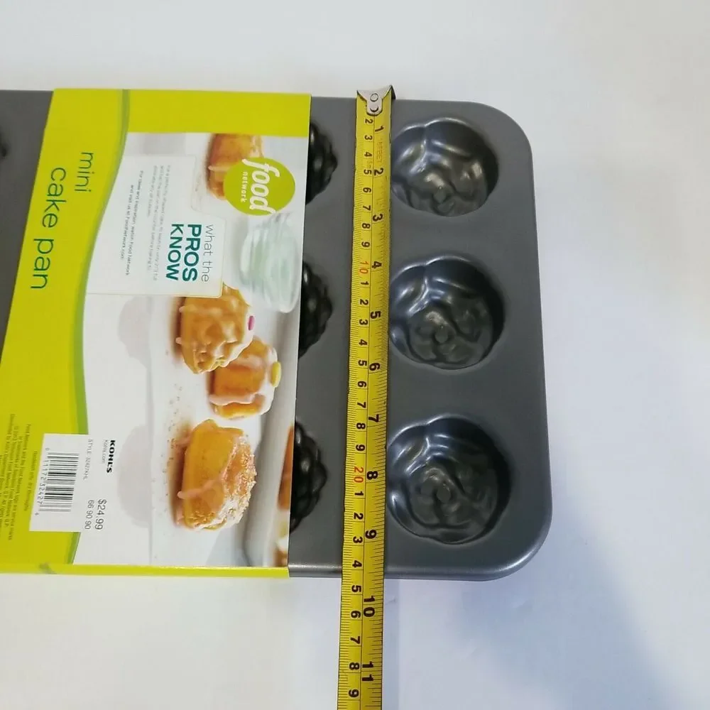 FOOD NETWORK Mini Cake‎ Pan, 12-Cavity